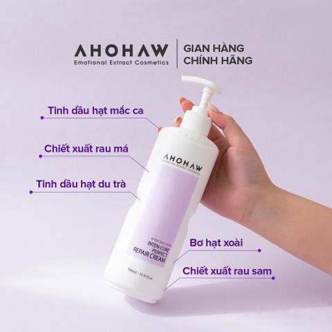 Kem Dưỡng AHOHWA Inter-Cure Perfect Repair 500ml Phục Hồi Giúp Da Luôn Khoẻ Mạnh, Láng Mịn, Ẩm Mượt