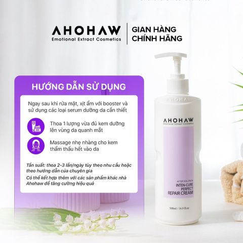 Kem Dưỡng AHOHWA Inter-Cure Perfect Repair 500ml Phục Hồi Giúp Da Luôn Khoẻ Mạnh, Láng Mịn, Ẩm Mượt