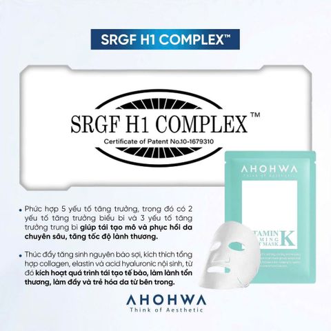 Mặt Nạ Vitamin K Ahohwa - Sheet Mask - Mặt nạ cấp ẩm phục hồi sinh học 