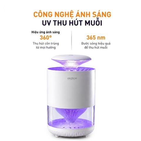 Máy bắt muỗi sinh học GKÖCH YG-M006 3W cổng USB-C hoạt động êm