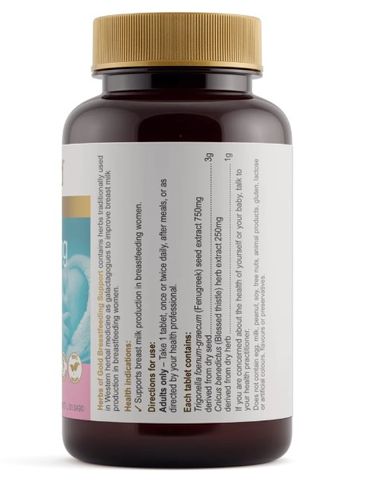 [Nhập khẩu] Thực phẩm bảo vệ sức khoẻ Herbs of Gold Breastfeeding Support hỗ trợ lợi sữa cho mẹ sau sinh (Hộp 60v)
