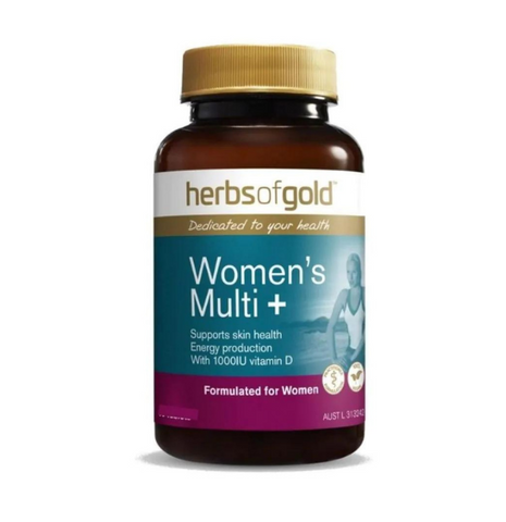 [Nhập khẩu] Viên uống bổ sung Multivitamin cho phụ nữ Herbs of Gold Women’s Multi+ (Lọ 60 viên)