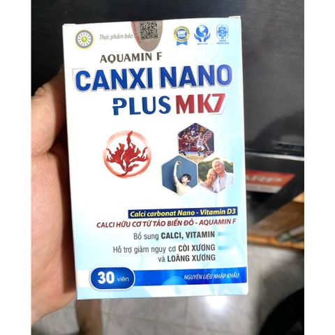 Canxi Nano Mk7 PLUS BỔ SUNG CANXI, chống còi xương, loãng xương hộp 30 viên