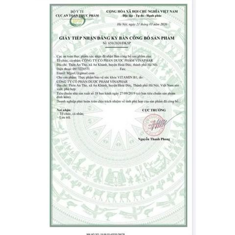 Vitamin B1 100 viên giá rẻ