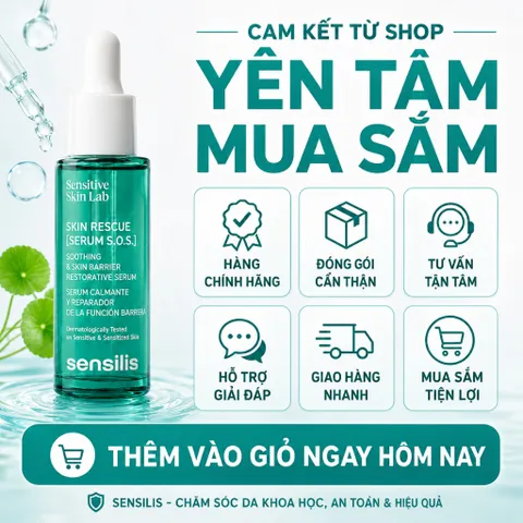 Serum Sensitive Skin Lab Skin Rescue S.O.S 30ml Làm Dịu Đỏ, Phục Hồi Da Nhạy Cảm Sau Thủ Thuật
