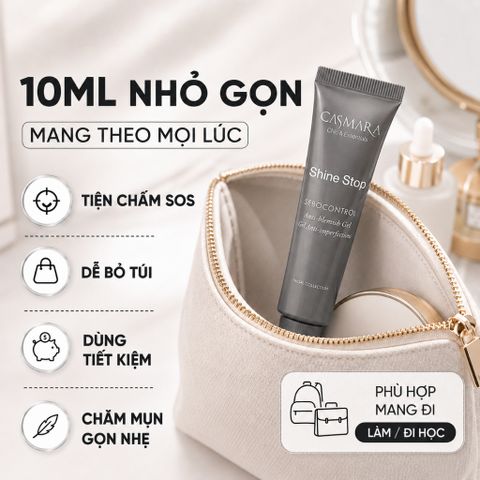CASMARA Shine Stop Gel Chấm Mụn 10ml Kiểm Dầu Thấm Nhanh Cho Da Dầu Mụn
