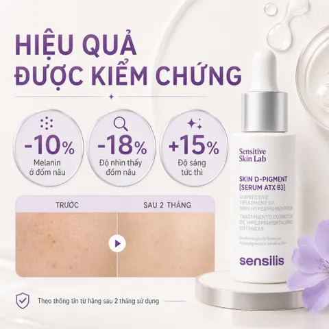 Serum Sensilis Skin D-Pigment ATX B3 30ml Mờ Thâm Nám, Đốm Nâu Cho Da Nhạy Cảm
