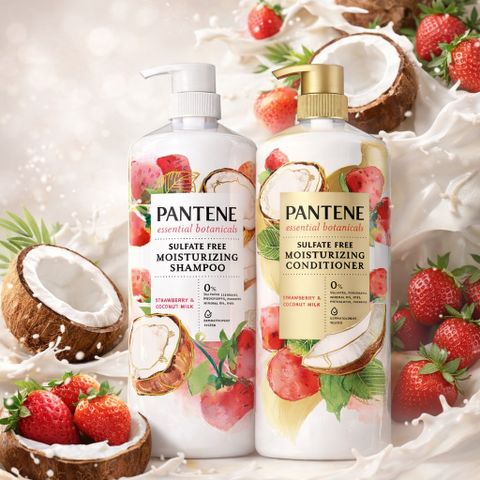 Set dầu gội và xả Pantene Essential Botanicals Sulfate Free Moisturizing Shampoo & Conditioner 1.13L