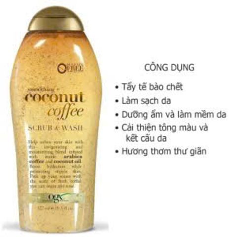 Coconut Coffee OGX Sữa Tắm Tẩy Tế Bào Chết 577ml