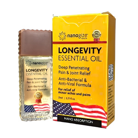 Dầu Longevity - Giảm đau cơ xương khớp và hỗ trợ giảm đau đầu, kháng khuẩn, thông mũi, tĩnh tâm, cải thiện lưu thông máu, thư giãn tinh thần, hỗ trợ giảm triệu chứng cảm cúm & ho hắt.