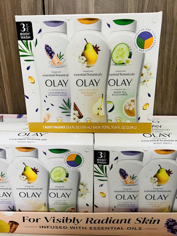 Bộ 3 Chai Sữa Tắm Olay Essential Botanicals Body Wash