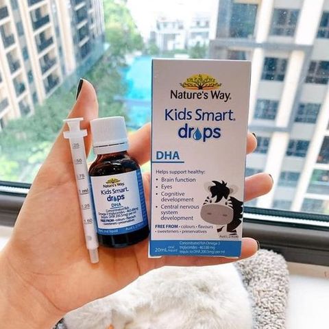 DHA Nature's Way Kids Smart Drops tăng chỉ số IQ, giúp trẻ thông minh vượt trội, Hộp 20ml
