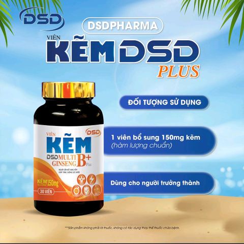 Kẽm DSD Plus 30 Ngày, 60 Ngày - Viên uống DSD bổ sung Kẽm Biozinc - Tăng cường sinh lực
