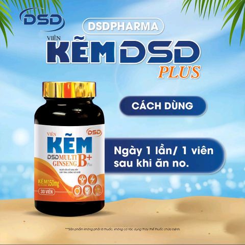 Kẽm DSD Plus 30 Ngày, 60 Ngày - Viên uống DSD bổ sung Kẽm Biozinc - Tăng cường sinh lực