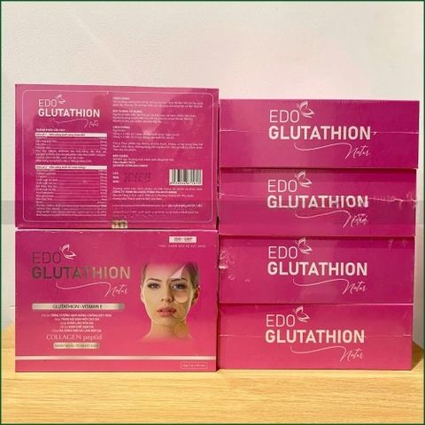 1 HỘP EDO GLUTATHION NATUS - VIÊN UỐNG TRẮNG DA, CHỐNG OXY HÓA, HẠN CHẾ LÃO HÓA DA - HỘP 60 VIÊN (30 VIÊN ĐỎ + 30 VIÊN HỒNG)
