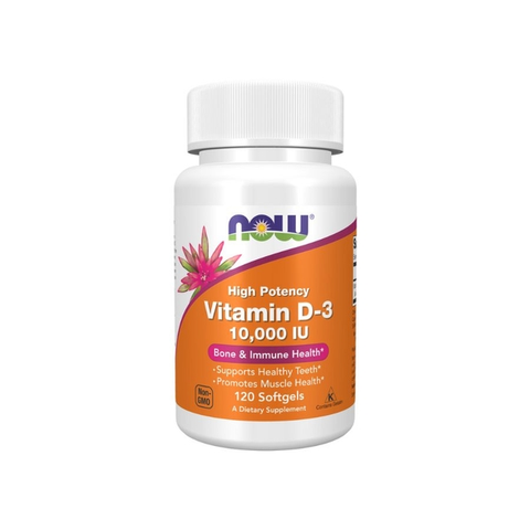 Viên uống bổ sung Vitamin D3 Now Vitamin D3 10000 IU 120 viên NK chính ngạch
