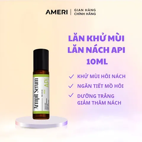 Lăn Khử Mùi Hôi Nách APi - Serum Giảm Thâm Nách, Ngăn Tiết Mồ Hôi 72h, Dưỡng Trắng Da Mịn Màng