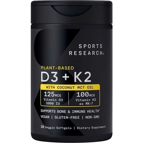 Viên Uống Bổ Sung Vitamin D3+K2 5000IU Thực Vật - Hỗ Trợ Xương Khớp, Tim Mạch & Miễn Dịch - Không Gluten
