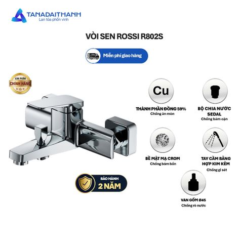 [Võ Hà Linh x Tân Á Đại Thành] Vòi Sen Rossi R802S Có Nóng Lạnh, Bảo Hành 2 Năm