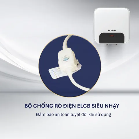 Bình nước nóng gián tiếp Rossi Blanc dáng vuông dung tích 15L/20L/30L