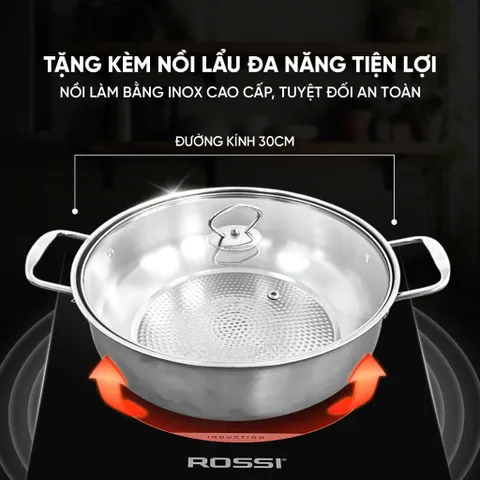 Bếp Từ Đơn Tân Á Đại Thành Rossi RS-1020CC01 Tặng Kèm Nồi