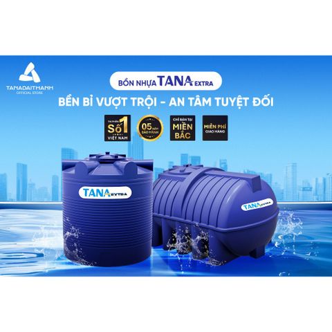 [GIAO MIỀN BẮC] Bồn nước nhựa Tân Á Ex Ngang 500N 1000N 1500N 2000N - Chính hãng, Bảo hành 5 năm, Chỉ bán miền Bắc