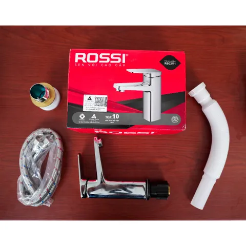 Vòi Chậu Lavabo Rossi R802V1 Lõi Đồng Cao Cấp, Có Nóng Lạnh, BH 2 Năm