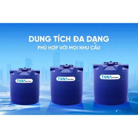 [GIAO MIỀN BẮC] Bồn nước nhựa Tân Á Ex Đứng 500D 1000D 1500D 2000D - Chính hãng, Bảo hành 5 năm