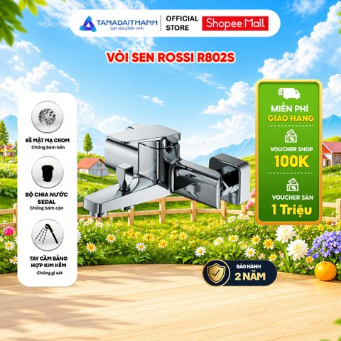 Vòi Sen Rossi R802S Có Nóng Lạnh, Bảo Hành 2 Năm, Thiết Kế Tinh Tế Chuẩn Tây Ban Nha