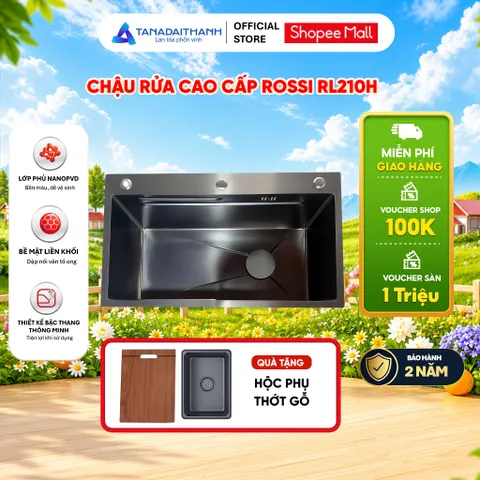 [Võ Hà Linh x Tân Á Đại Thành] Chậu rửa cao cấp Rossi RL210H thiết kế thông minh, bảo hành 2 năm