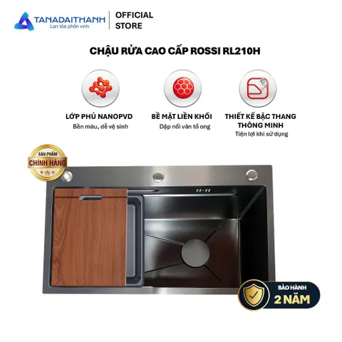 [Võ Hà Linh x Tân Á Đại Thành] Chậu rửa cao cấp Rossi RL210H thiết kế thông minh, bảo hành 2 năm