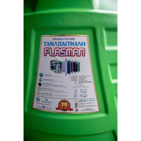 [GIAO TOÀN QUỐC] Bồn nước nhựa Tân Á Đại Thành Plasman Ngang 500N 1000N - Chính hãng, Bảo hành 20-40 năm