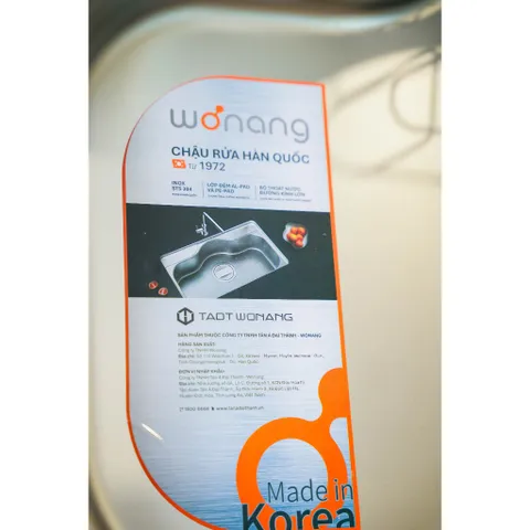 Chậu Rửa Bát Wonang WKJ08551 Inox 304 Bảo Hành 5 Năm Nhập Khẩu Hàn Quốc Chính Hãng
