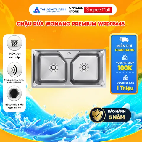 [GIAO MIỀN NAM] Chậu rửa Tân Á Đại Thành Wonang Premium WPD08645 - Chính hãng, Bảo hành 5 năm
