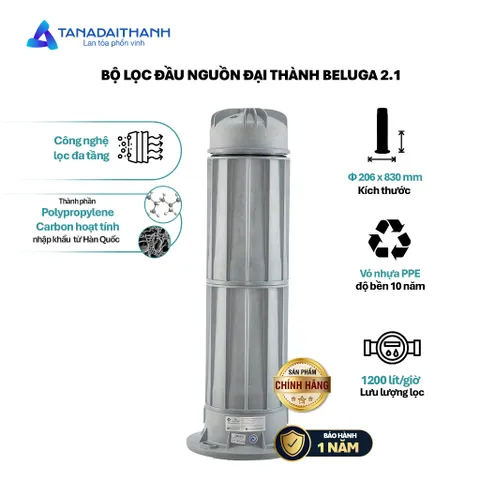 [GIAO LẮP TQ] Combo Tinh Khiết Đa Tầng Gồm Máy Lọc RO Smart 10 Lõi Và Bộ Lọc Đầu Nguồn Beluga 2.1