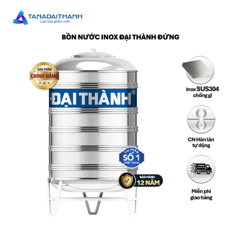 [GIAO MIỀN NAM] Combo Bồn Siêu Bền Lọc Đỉnh Cao Gồm Bồn Inox 304 Đại Thành Đứng 500-2000L Và Bộ Lọc Đầu Nguồn Beluga 2.1