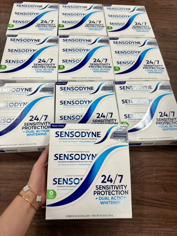 lốc 4 kem đánh răng Sensodyne Advanced Whitening 184g x4
