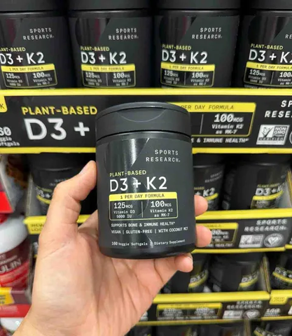 uống bổ sung Vitamin D3, K2 SR Vitamin D3 + K2 with Coconut Oil 125mcg (5000IU) 160 Softgels