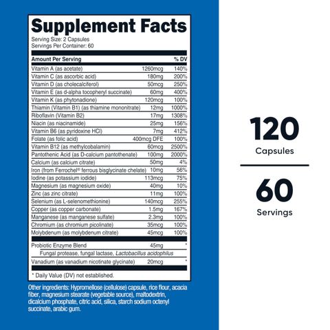 120 viên Nutricost Multivitamin For Men - Bổ Sung 22 Vitamin Và Khoáng Chất, Tăng Cường Sức Khỏe Toàn Diện Cho Nam Giới