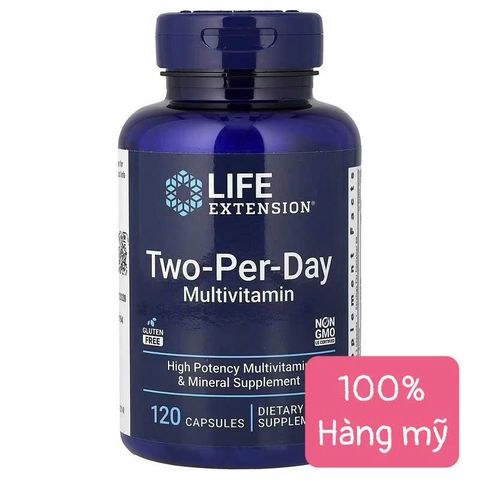 120 Viên Life Extension Two-Per-Day Multivitamin - Công Thức Vitamin Tổng Hợp Hàm Lượng Cao, Hỗ Trợ Sức Khỏe Toàn Diện