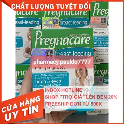 ✅[CHÍNH HÃNG, CHO KIỂM HÀNG] Pregnacare Breast-Feeding H/84v VITABIOTICS Vitamin khoáng chất bổ bú sau sinh