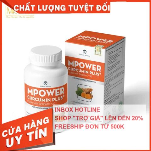 ✅[CHÍNH HÃNG, CHO KIỂM HÀNG] TPBVSK Mpower Curcumin Plus made with BioBDMC™30 tiêu chuẩn Canada (Hộp 30 viên)