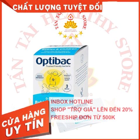 ✅[CHÍNH HÃNG, CHO KIỂM HÀNG] Optibac Babies & Children - Men vi sinh bổ sung lợi khuẩn cho đường ruột, Hộp 30 gói
