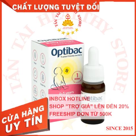 ✅[CHÍNH HÃNG, CHO KIỂM HÀNG] OPTIBAC BABY DROPS H/10ml Men Vi Sinh Dạng Giọt (0-3 Tuổi)