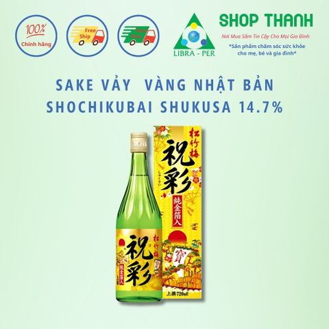 Sake Vảy Vàng Mặt Trời Đỏ Takara Shuzo Nhật Bản Chính Hãng – Sake Vảy Vàng Cao Cấp 720ml & 1800ml