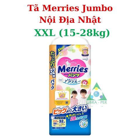Tã Bỉm Merries Nhật Bản Jumbo Siêu Thấm Hút Chống Hăm Khô Thoáng Đủ Size M66 M76 L56 XL50 XXL32 755954