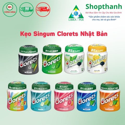 Singum Clorets Bạc Hà Thơm Miệng - Kẹo Cao Su Khử Mùi Hôi Hiệu Quả - Clorets White Gum Trắng Răng