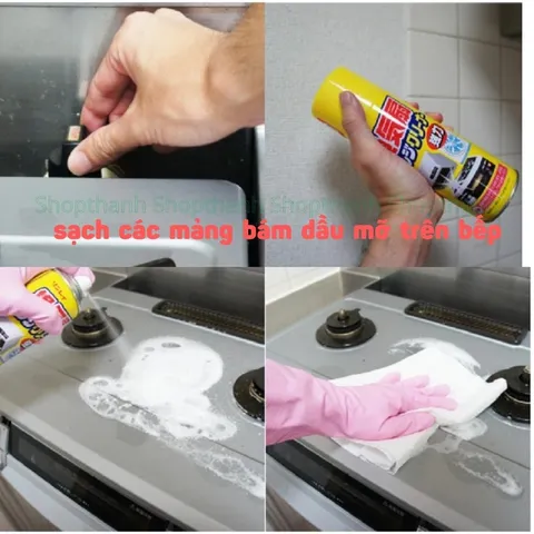 Chai Xịt Rửa Mảng Bám Dầu Mỡ Đa Năng Rinrei 330ml Đánh Bay Dầu Mỡ Mảng Bám Nhà Bếp