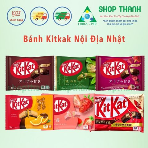 Bánh Socola KitKat Nhật Bản Chính Hãng - Hương Vị Truyền Thống Và Matcha, Dâu, Quả Mâm Xôi Nhật Bản