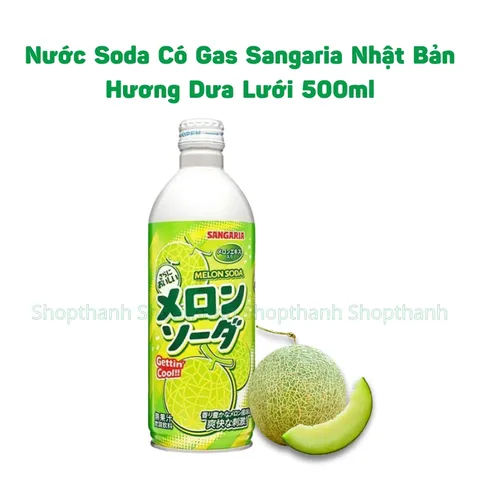 Nước Soda Sangaria Nhật Bản 500ml Chính Hãng – Vị Trái Cây Tự Nhiên Sảng Khoái, Không Ngọt Gắt